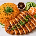 chicken katsu with fried rice